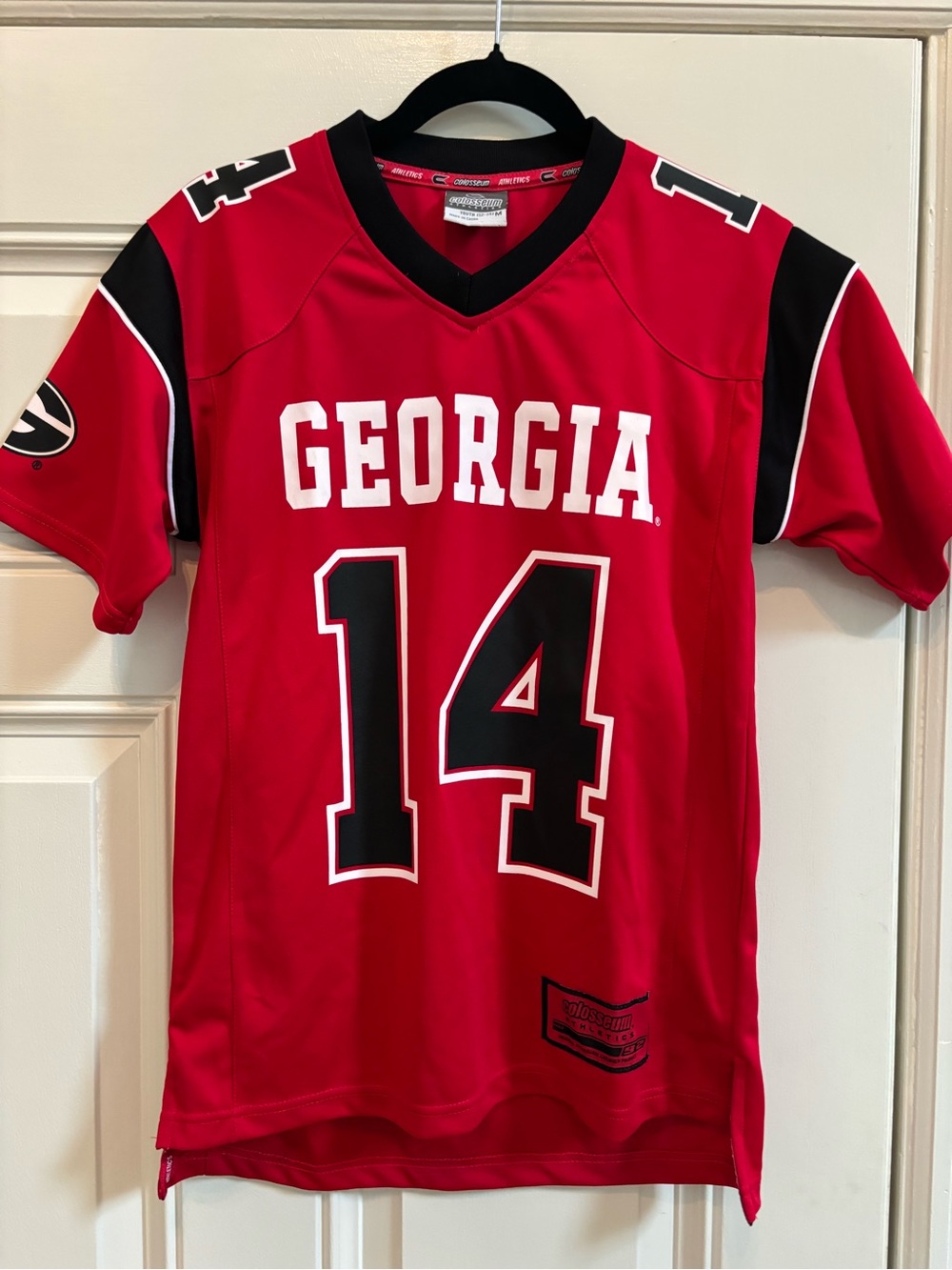 Colosseum Red and Black Youth M UGA Jersey Like new